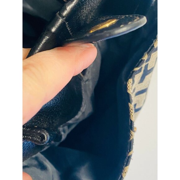 Tommy Hilfiger Black & Ivory Canvas Tote Bag - Picture 13 of 15